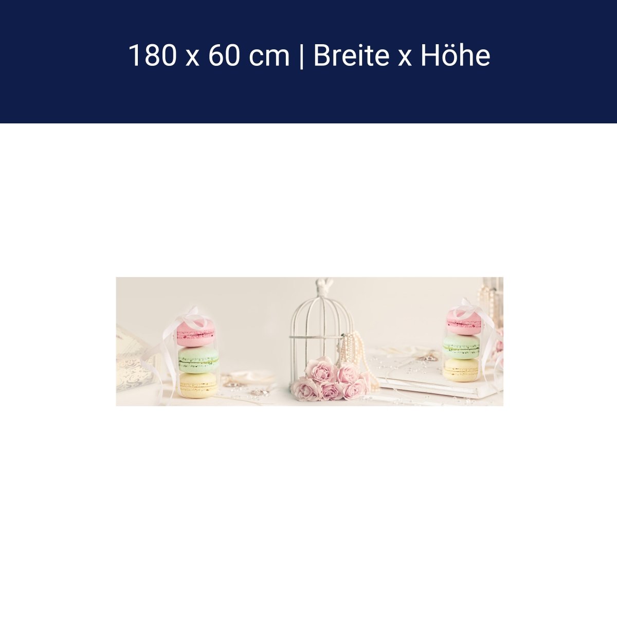 Küchenrückwand Rosa hell Perlenkette Tasse Rosen M1159