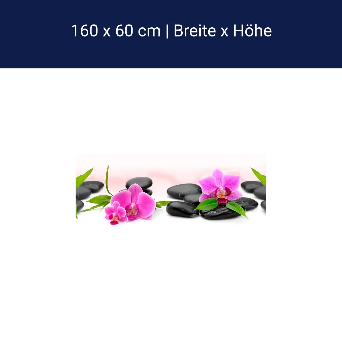 Küchenrückwand Orchidee Steine Blätter Bambus M1290