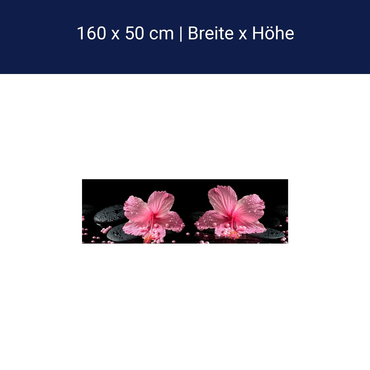 Küchenrückwand Blume Steine Perlen M1307