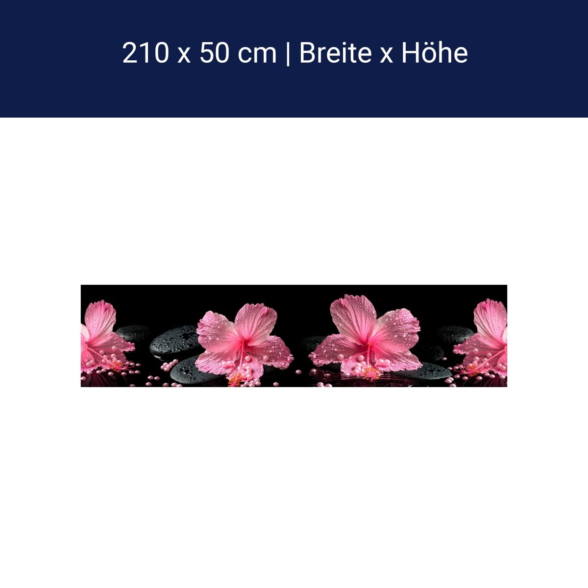 Küchenrückwand Blume Steine Perlen M1307