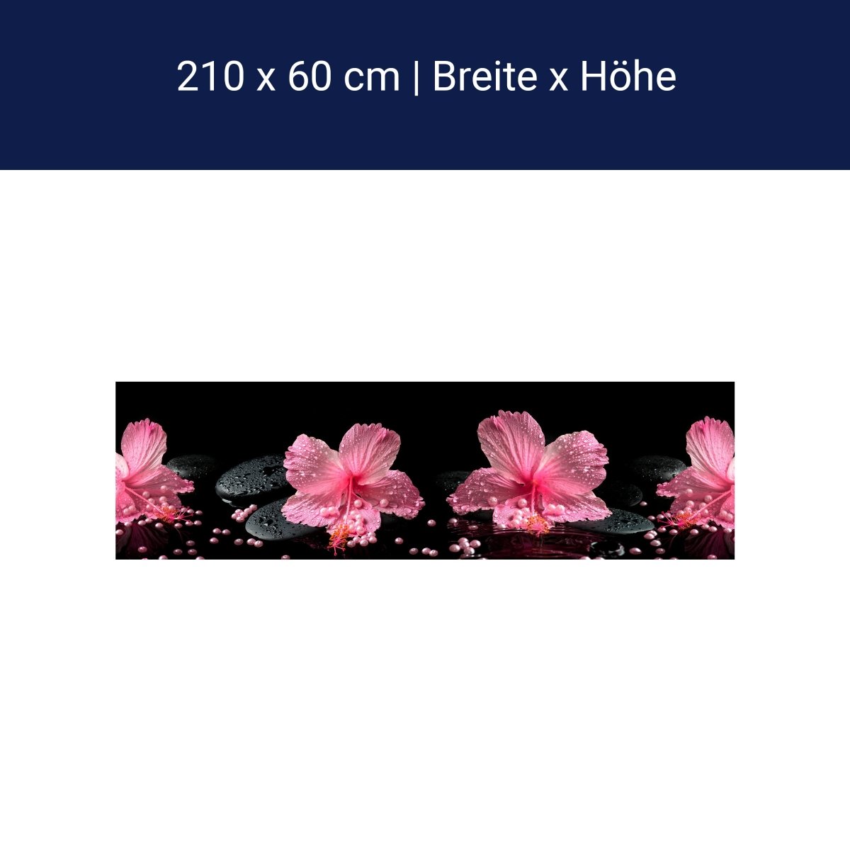 Küchenrückwand Blume Steine Perlen M1307